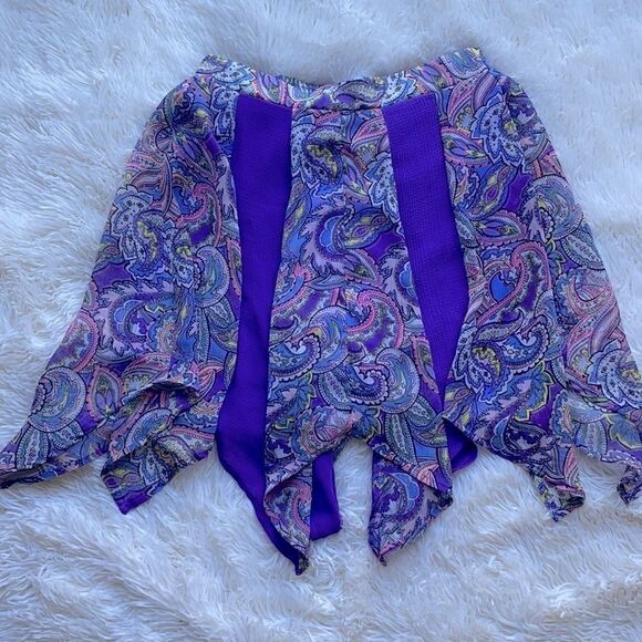 Disney D-signed Girl Meets World Paisley Sharkbite Skirt Purple - Picture 1 of 6